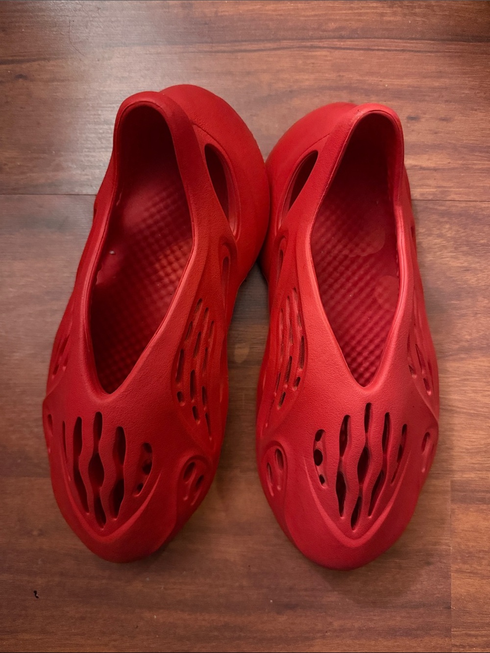 Yeezy Women's Red Foam Slip-On Clogs
